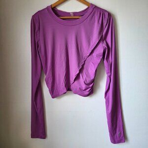 EUC FP MOVEMENT WRAP STYLE / TULIP RUCHED SIDE WORKOUT / YOGA LONGSLEEVES SZ L
